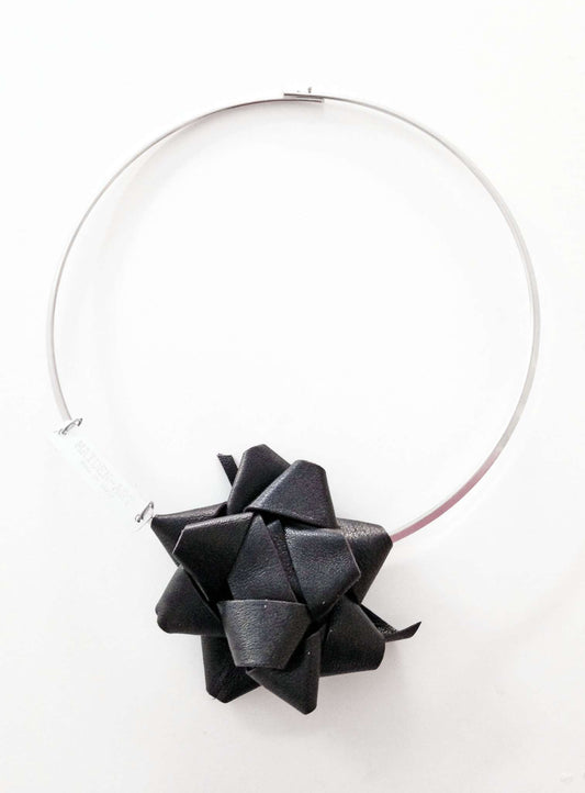Bow Gift Necklace, true leather necklace