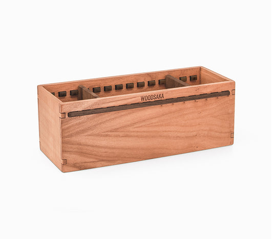 Trey V2 Adjustable Four-Section Pencil Box - Cherry & Walnut