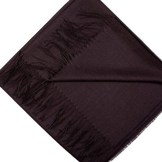 Alpaca wool and silk black shawl
